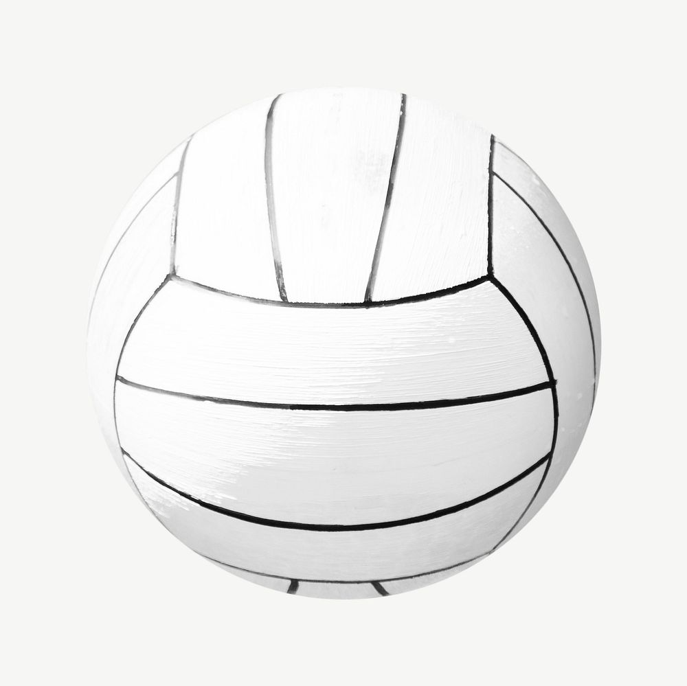 Volleyball ball collage element, isolated image psd