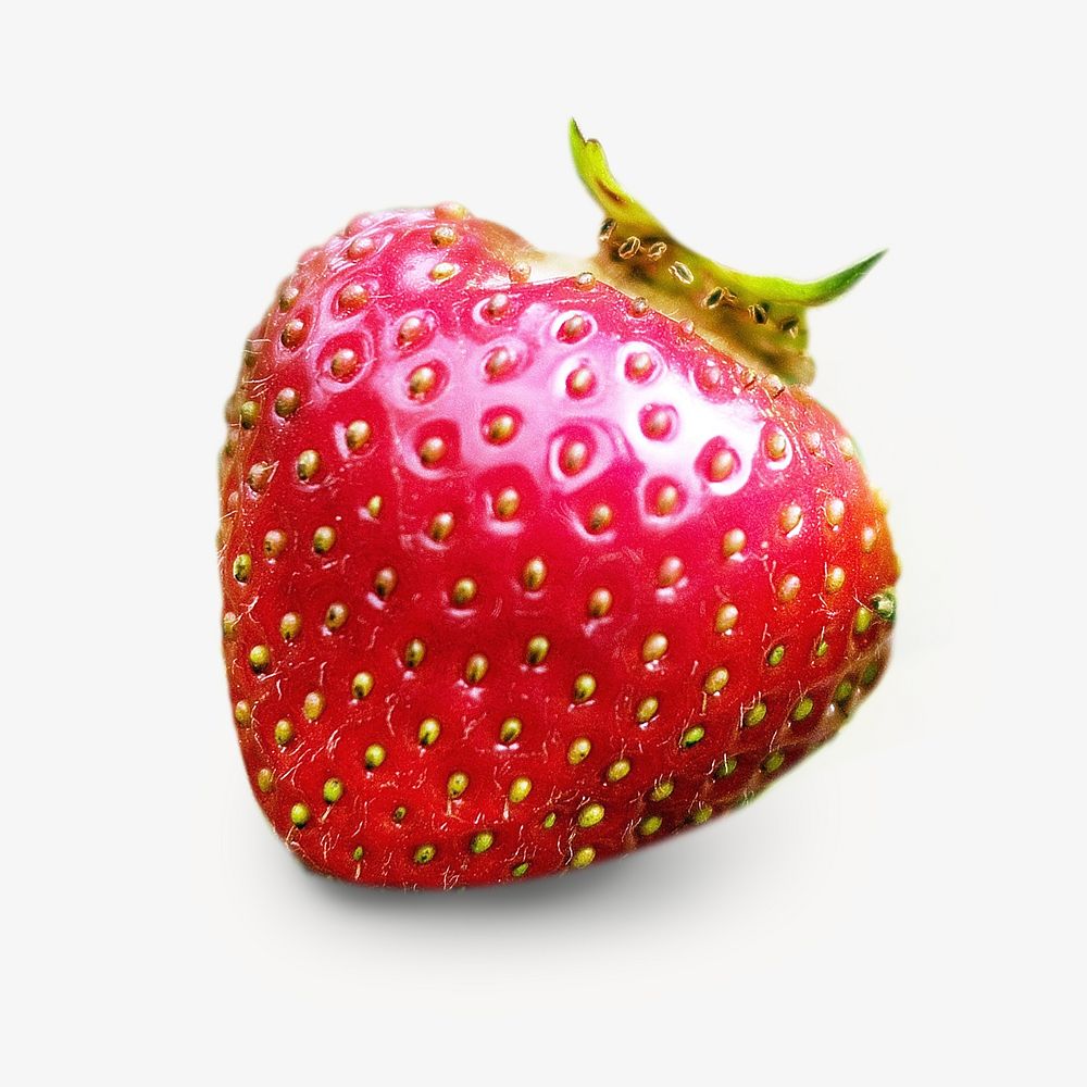 Strawberry fruit collage element, isolated image