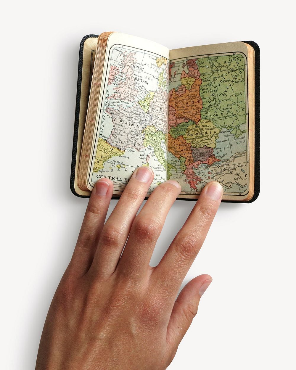 Small atlas book isolated image