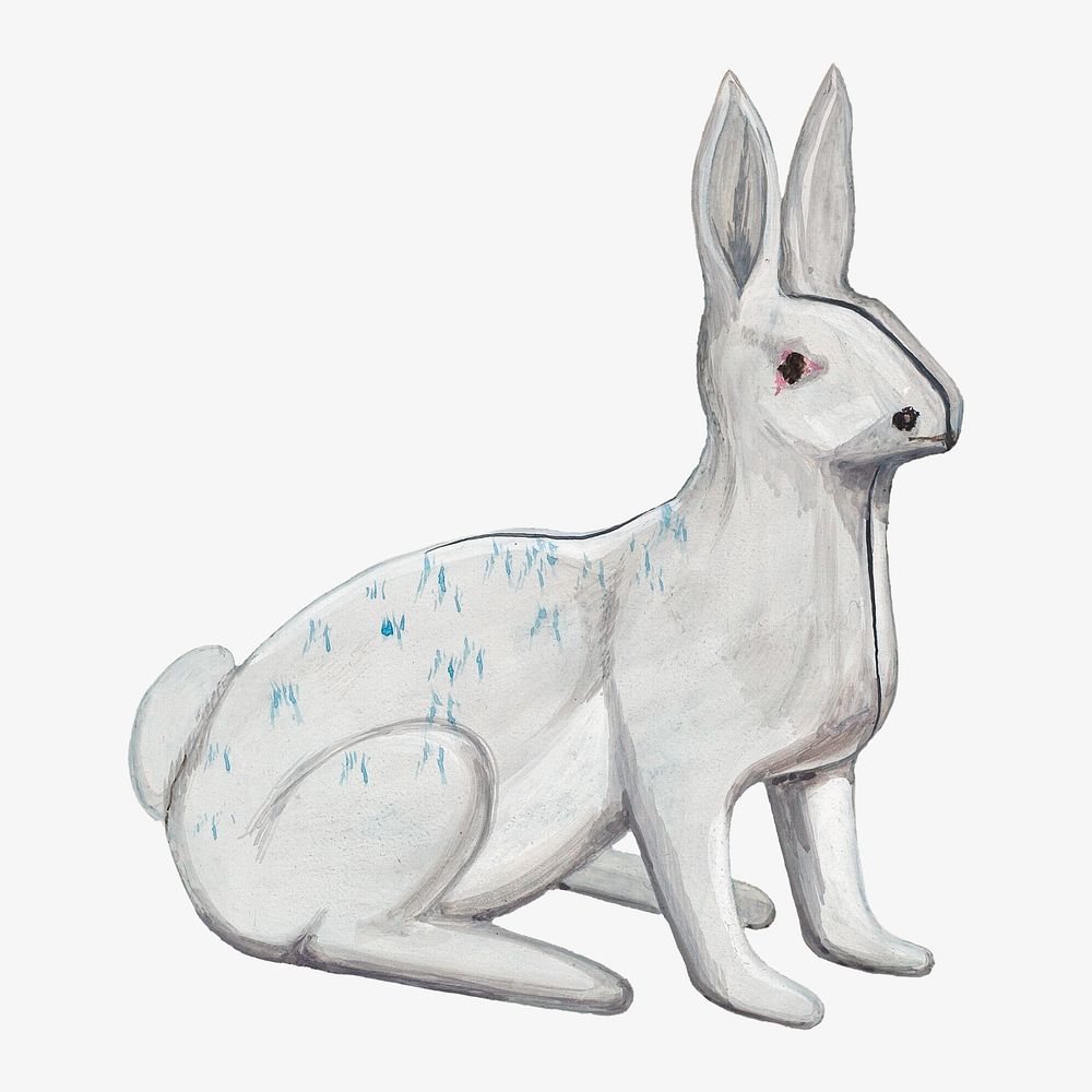 Rabbit, vintage animal illustration by Rex F. Bush, remixed by rawpixel