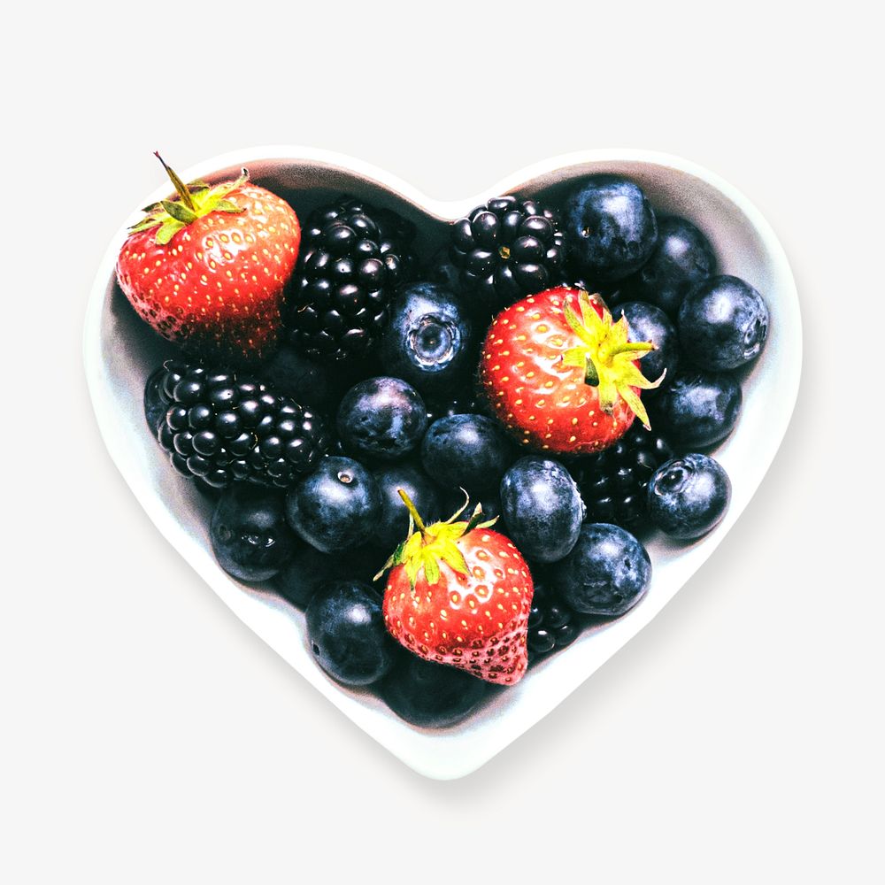 Blueberry fruit bowl , isolated image