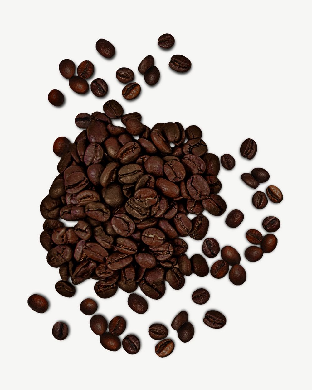 Coffee beans collage element isolated image