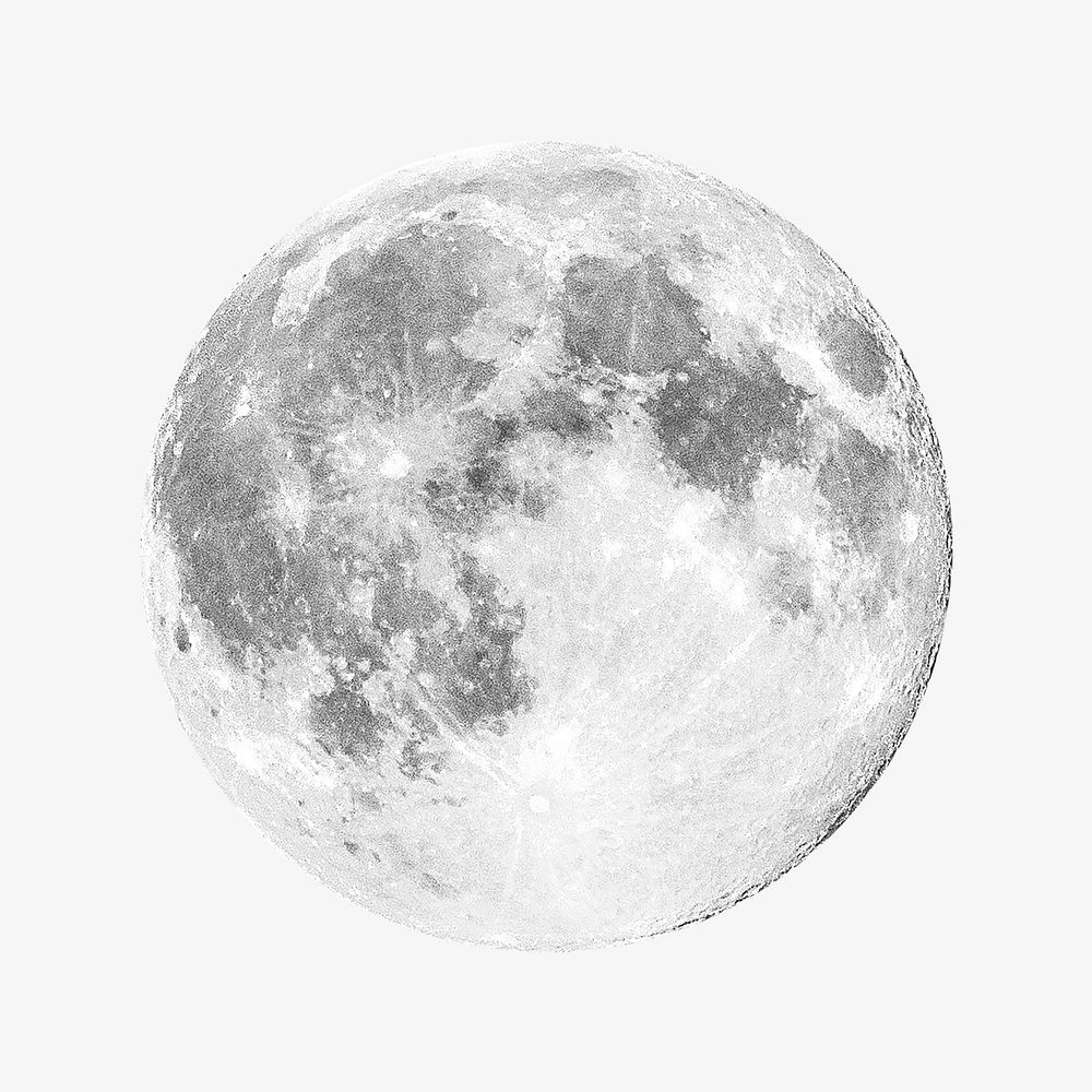Full moon  isolated image
