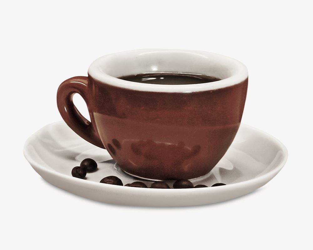 Espresso shot coffee, isolated image