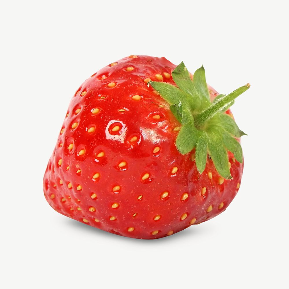 Strawberry fruit collage element psd
