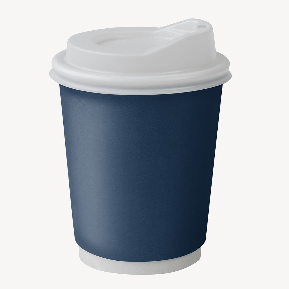 Blue paper cup, coffee product packaging