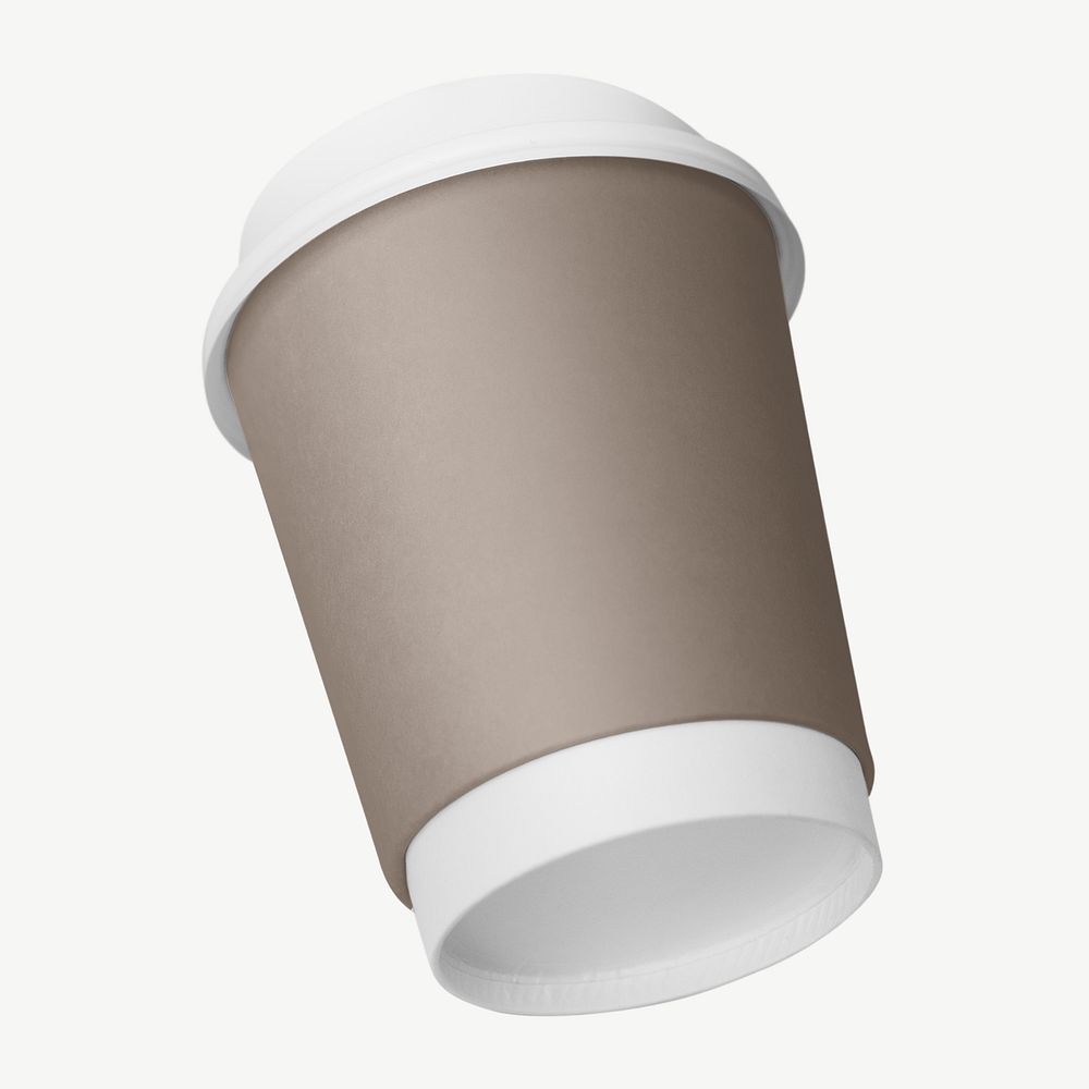 Paper coffee cup mockup, product packaging psd