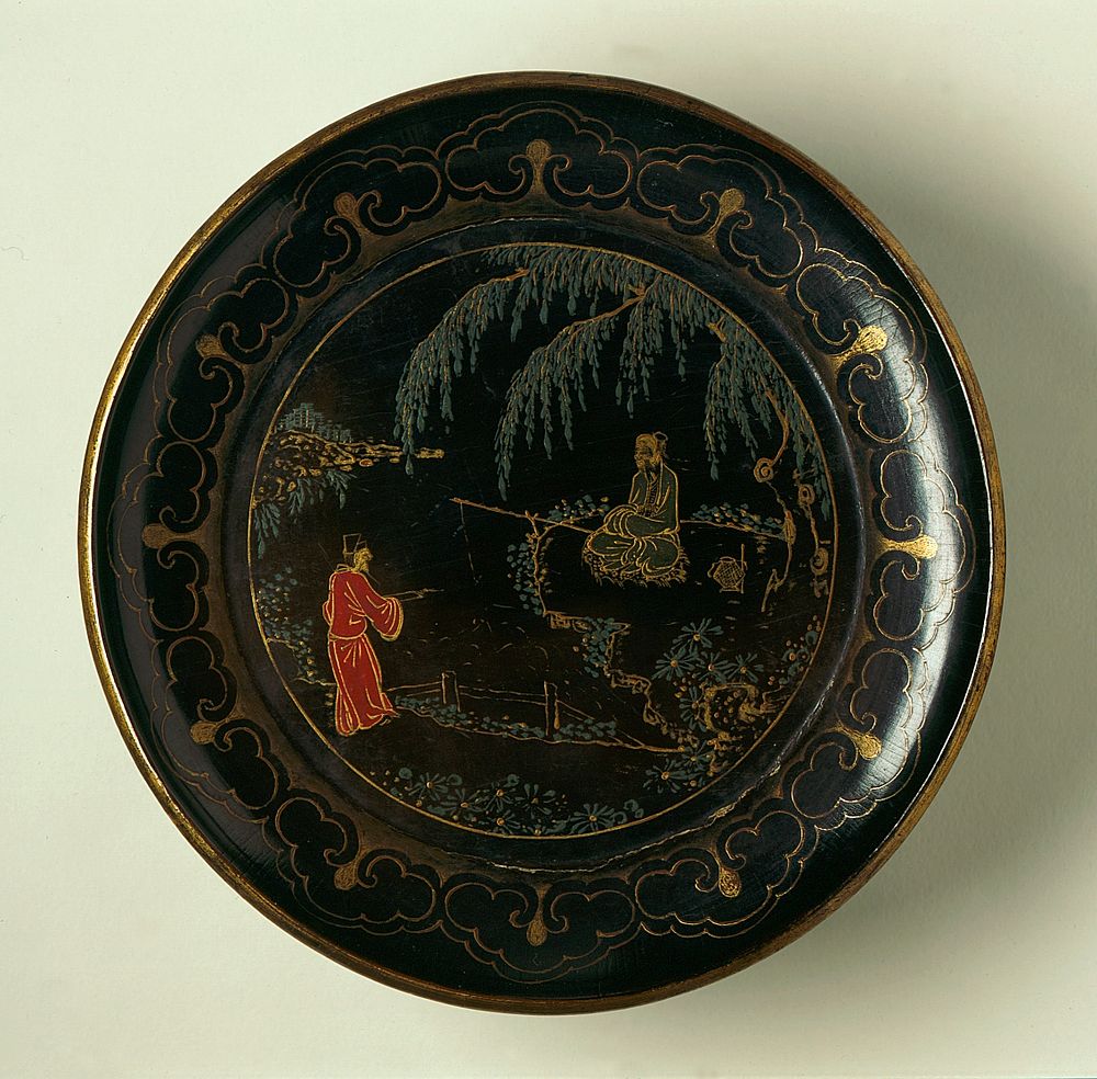 Dish (Pan) with Scholars in a Landscape