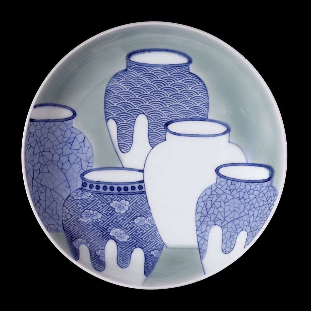 Dish with Five-Jar Design by Anonymous