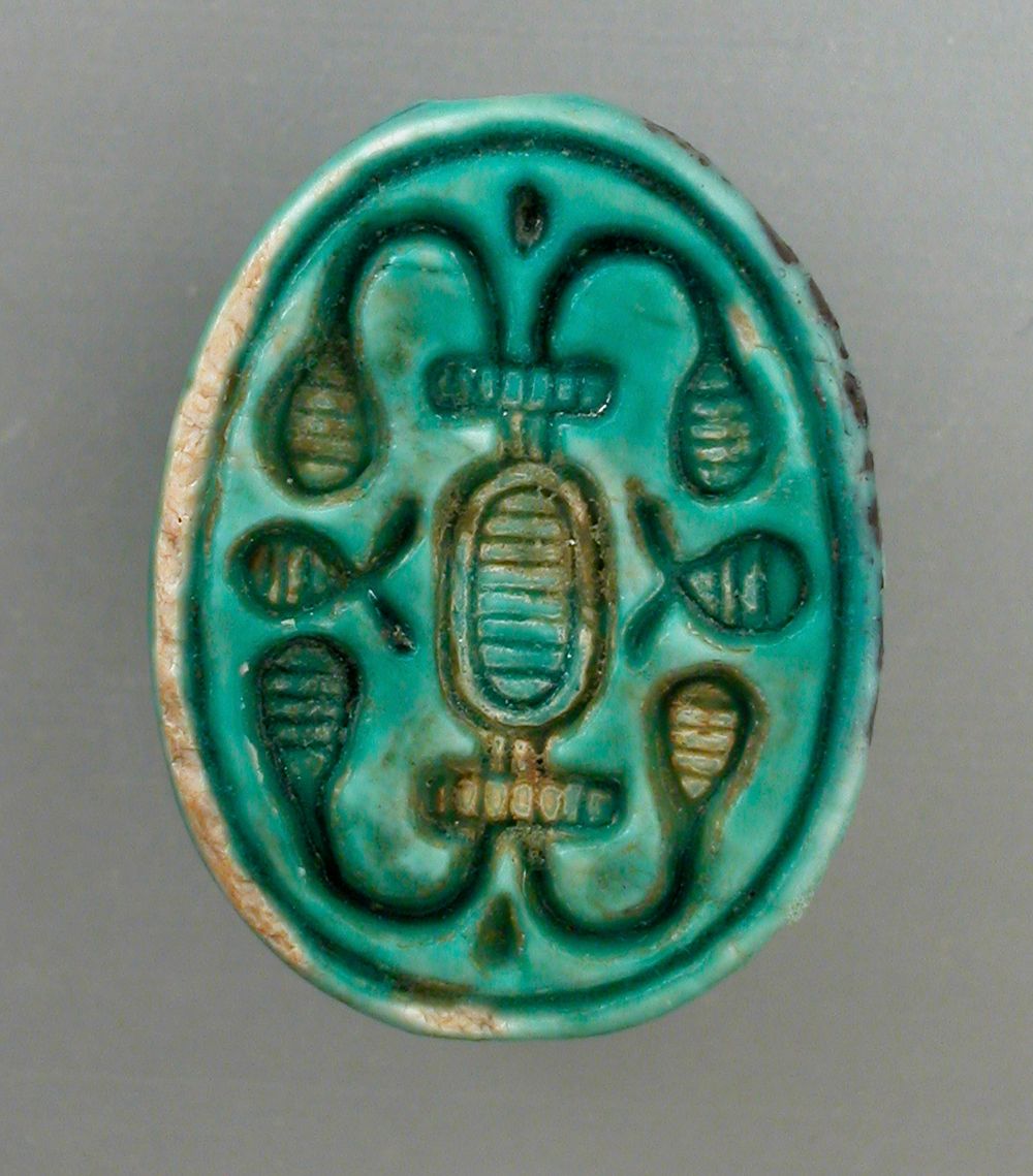 Scarab with Plant Design