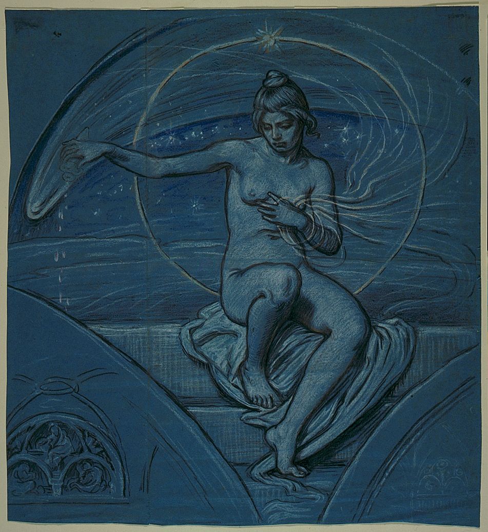 Study for 'Stella Funesta' ('The Evil Star') by Elihu Vedder