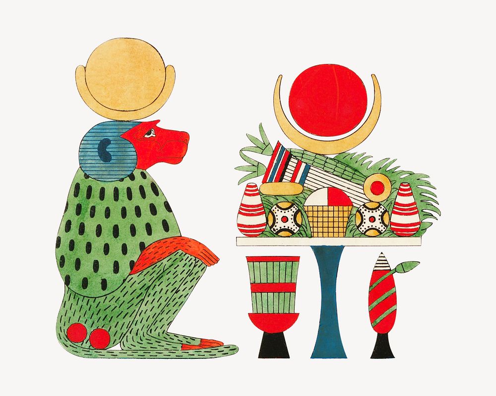 Egypt ritual vintage illustration