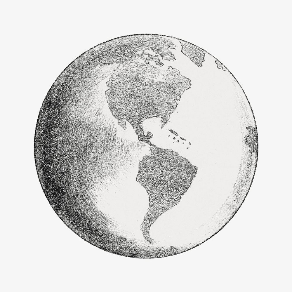 Vintage globe illustration. Remixed by rawpixel.