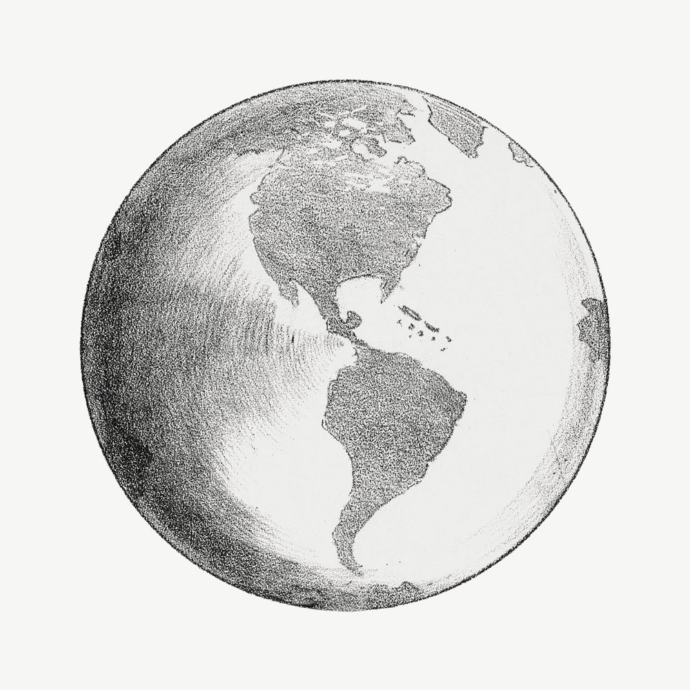 Vintage globe illustration psd. Remixed by rawpixel.