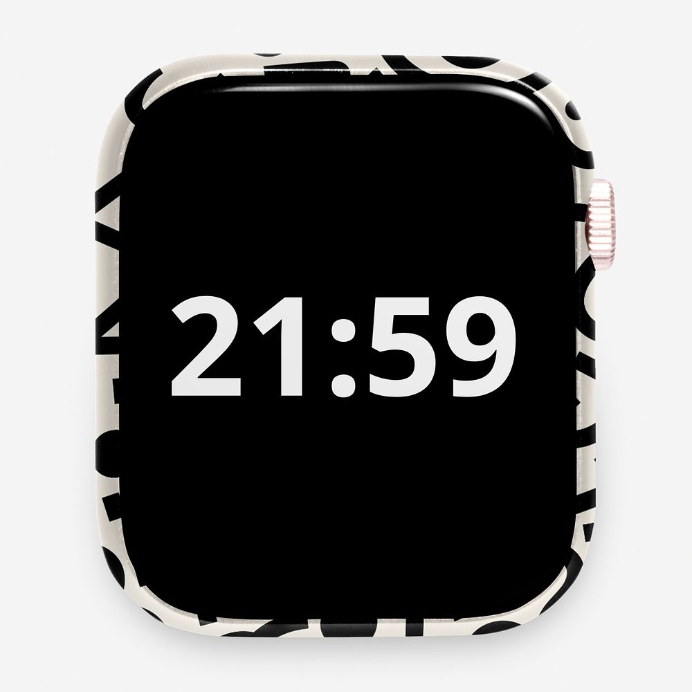 Smartwatch screen mockup, digital device technology