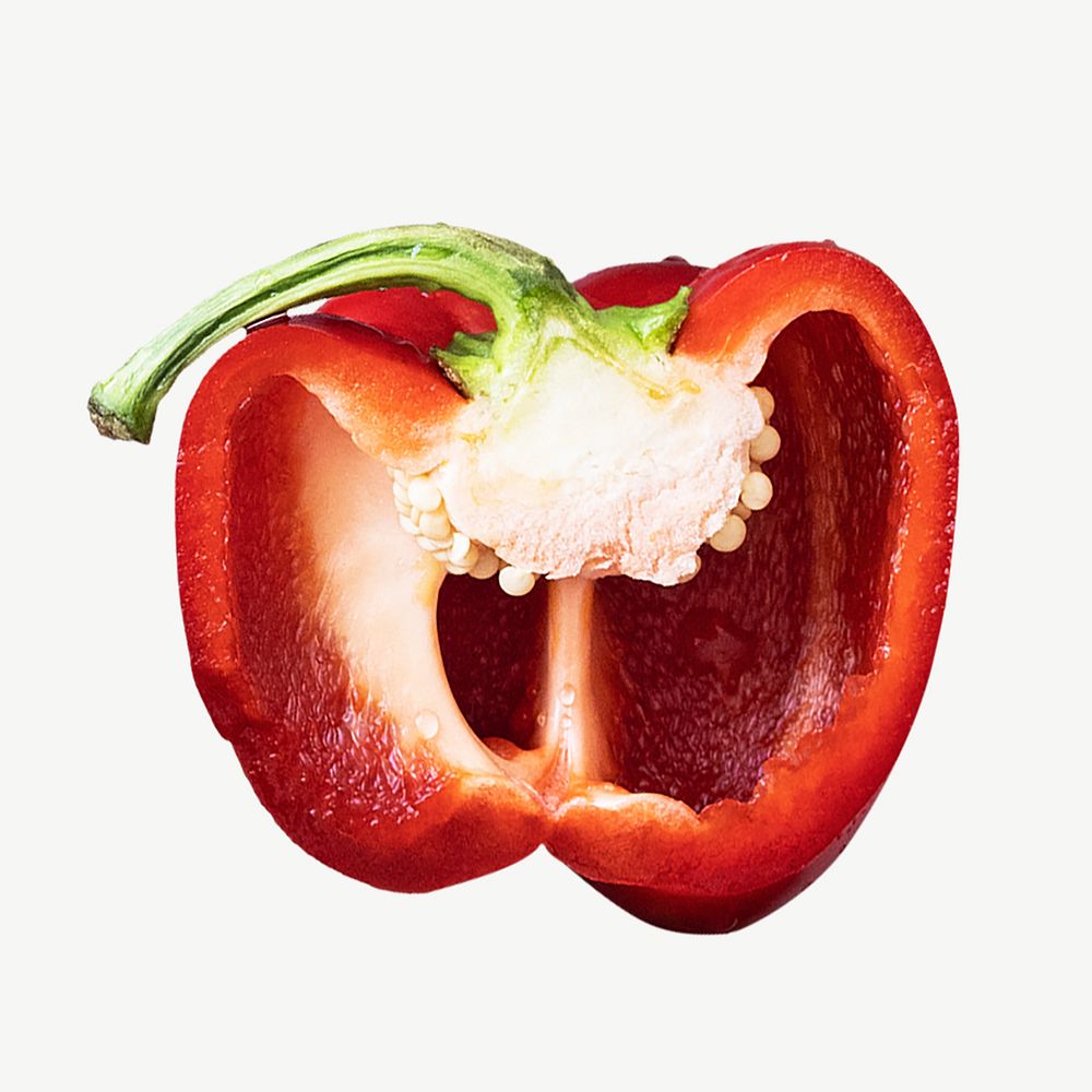 Raw bell pepper healthy food psd