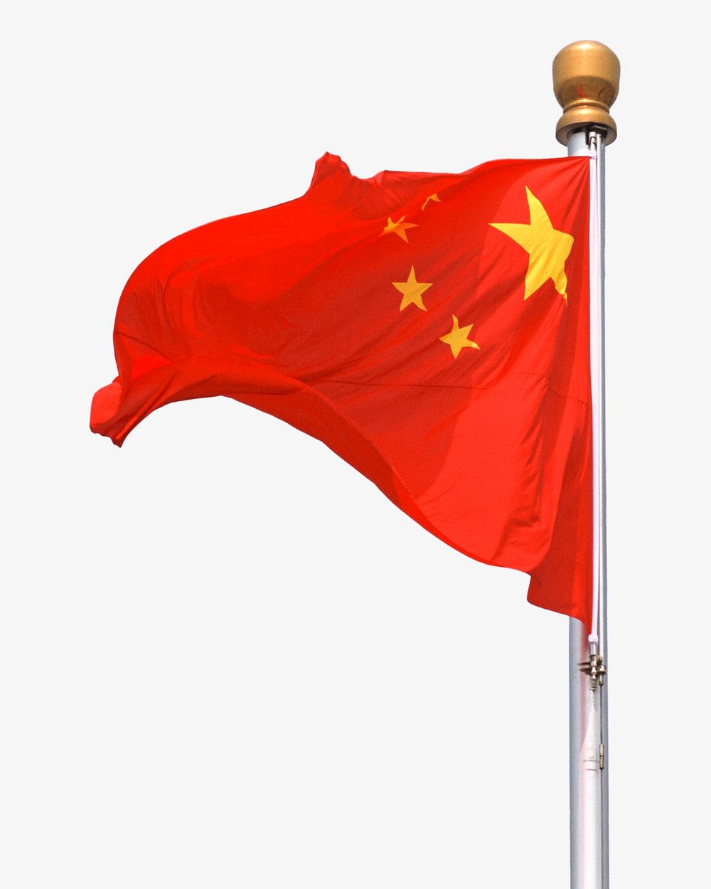Chinese flag isolated image