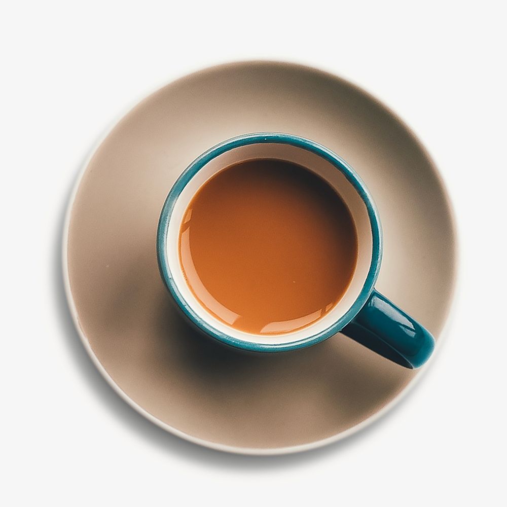 Coffee cup top view isolated image