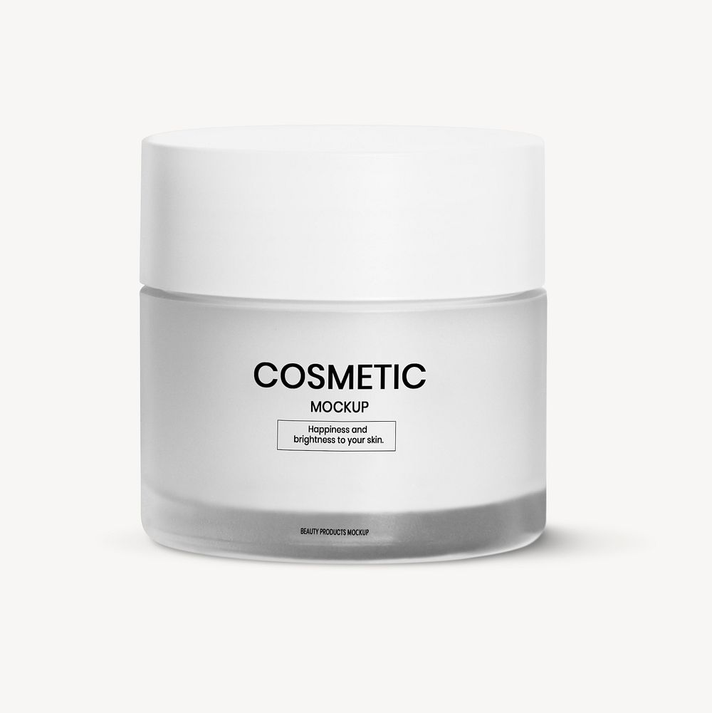 Cosmetic jar mockup, beauty product packaging psd