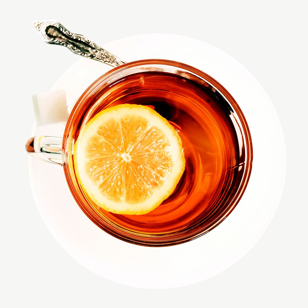 Lemon tea design element psd
