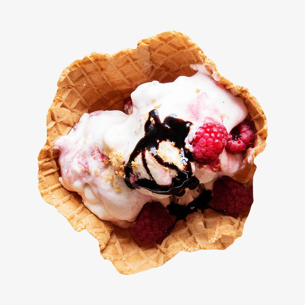 Ice cream image on white