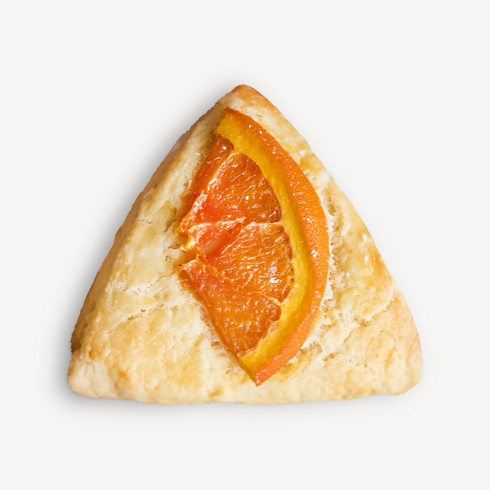 Orange scone food element psd