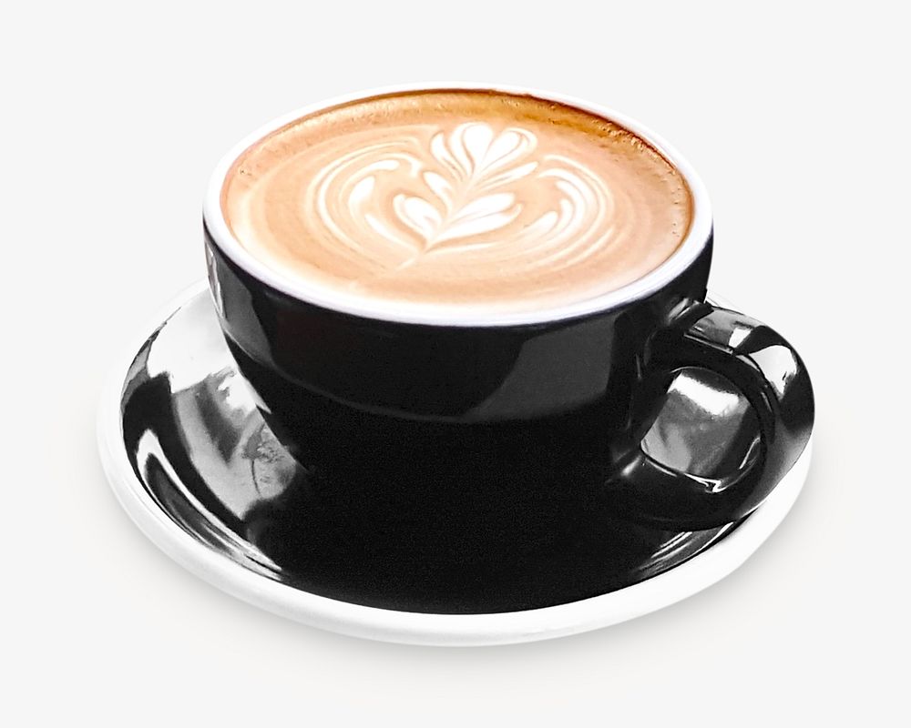 Latte art image on white