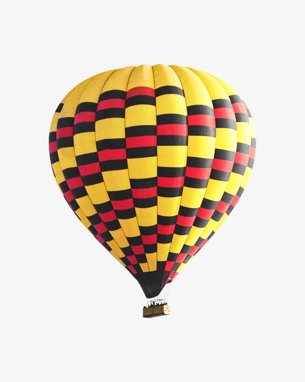 Air balloon travel isolated image on white