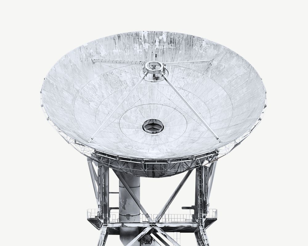 Radio telescope isolated graphic psd