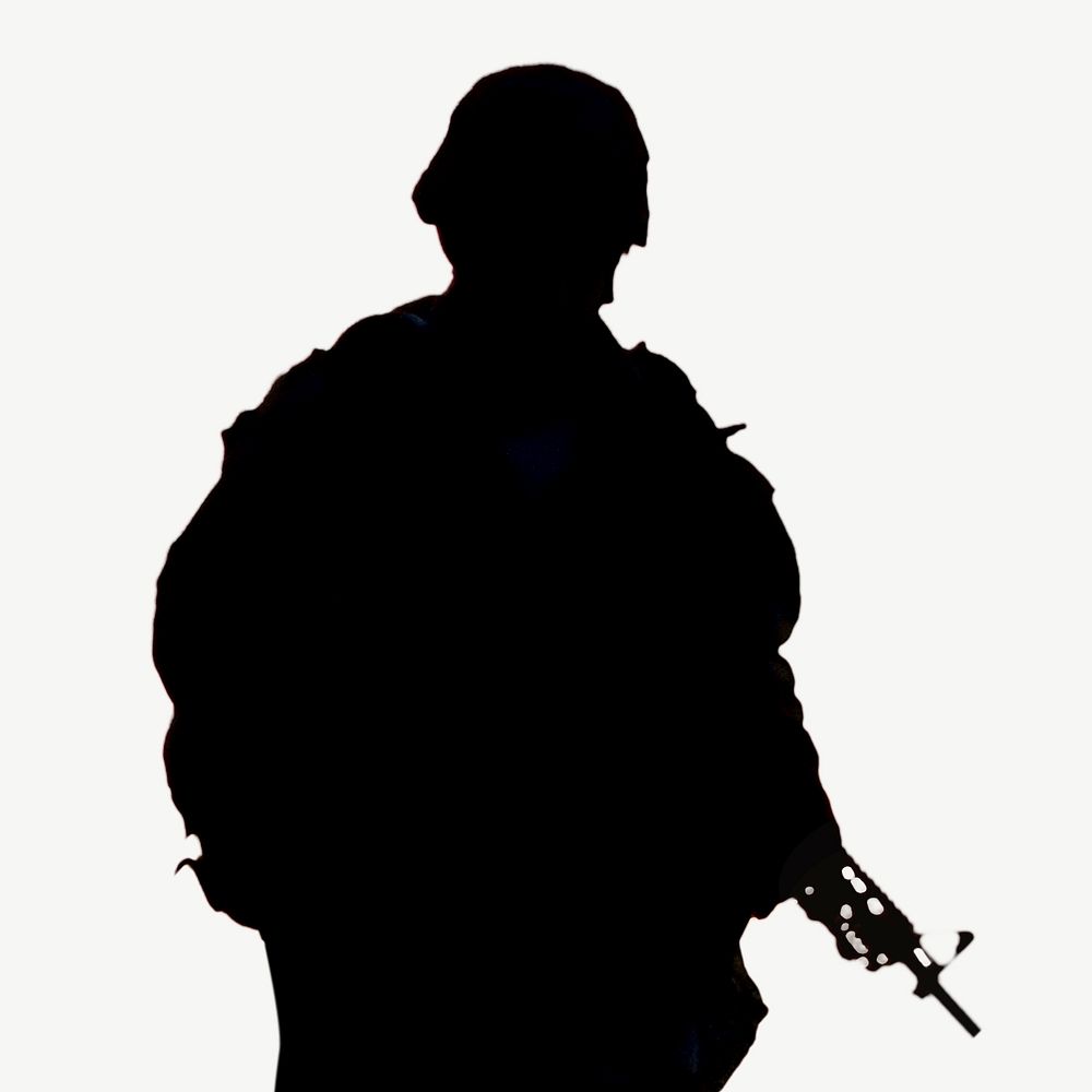 Solder army military silhouette psd