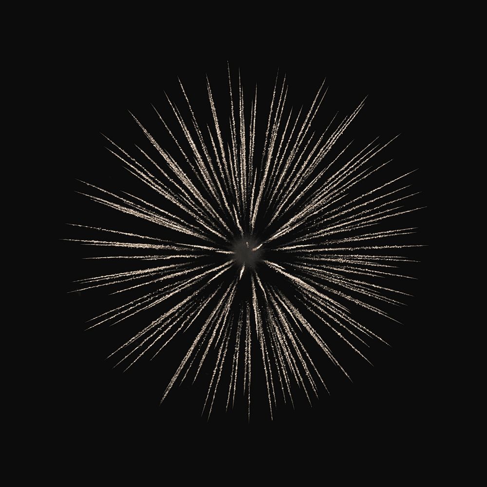 Spiky firework, isolated object on white