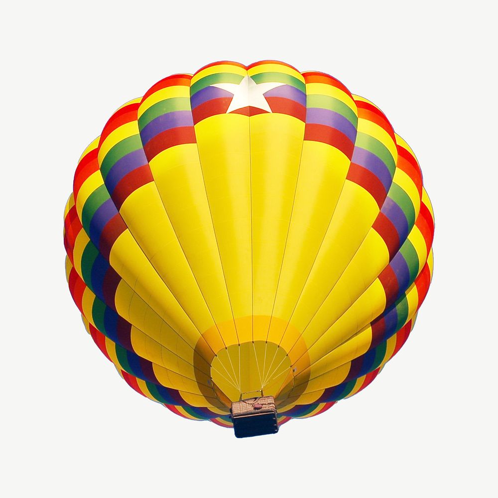 Hot air balloon isolated object psd