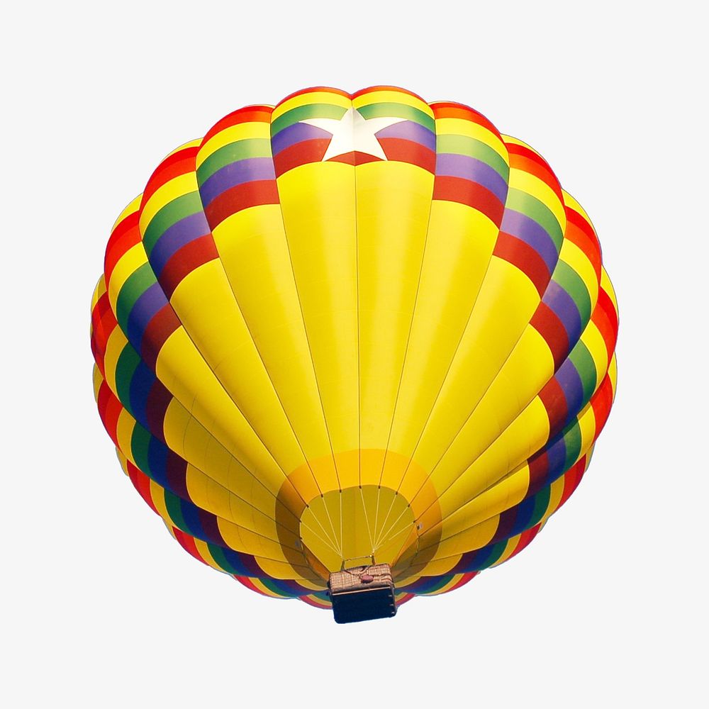Hot air balloon, isolated object