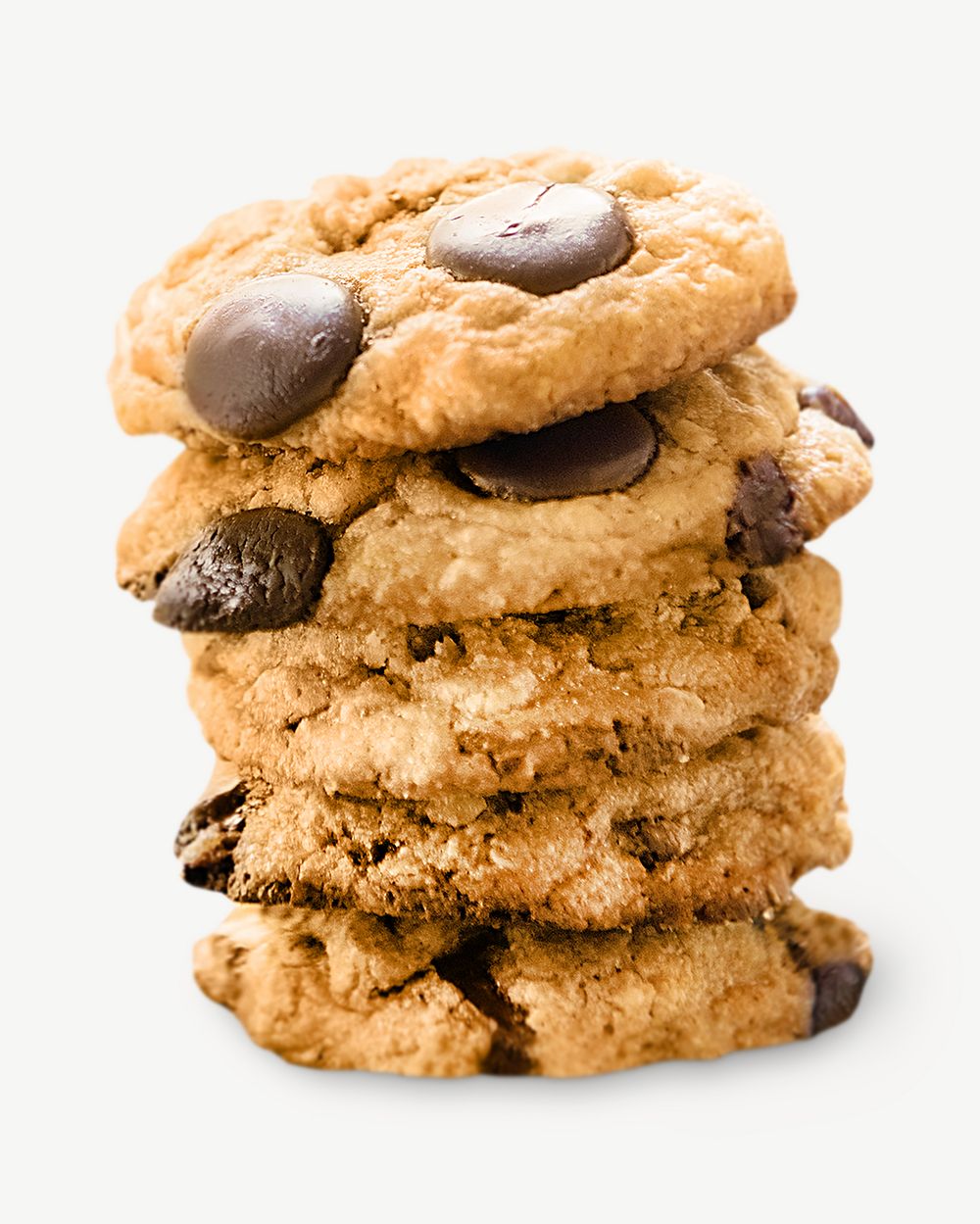 Chocolate chip cookies food element psd