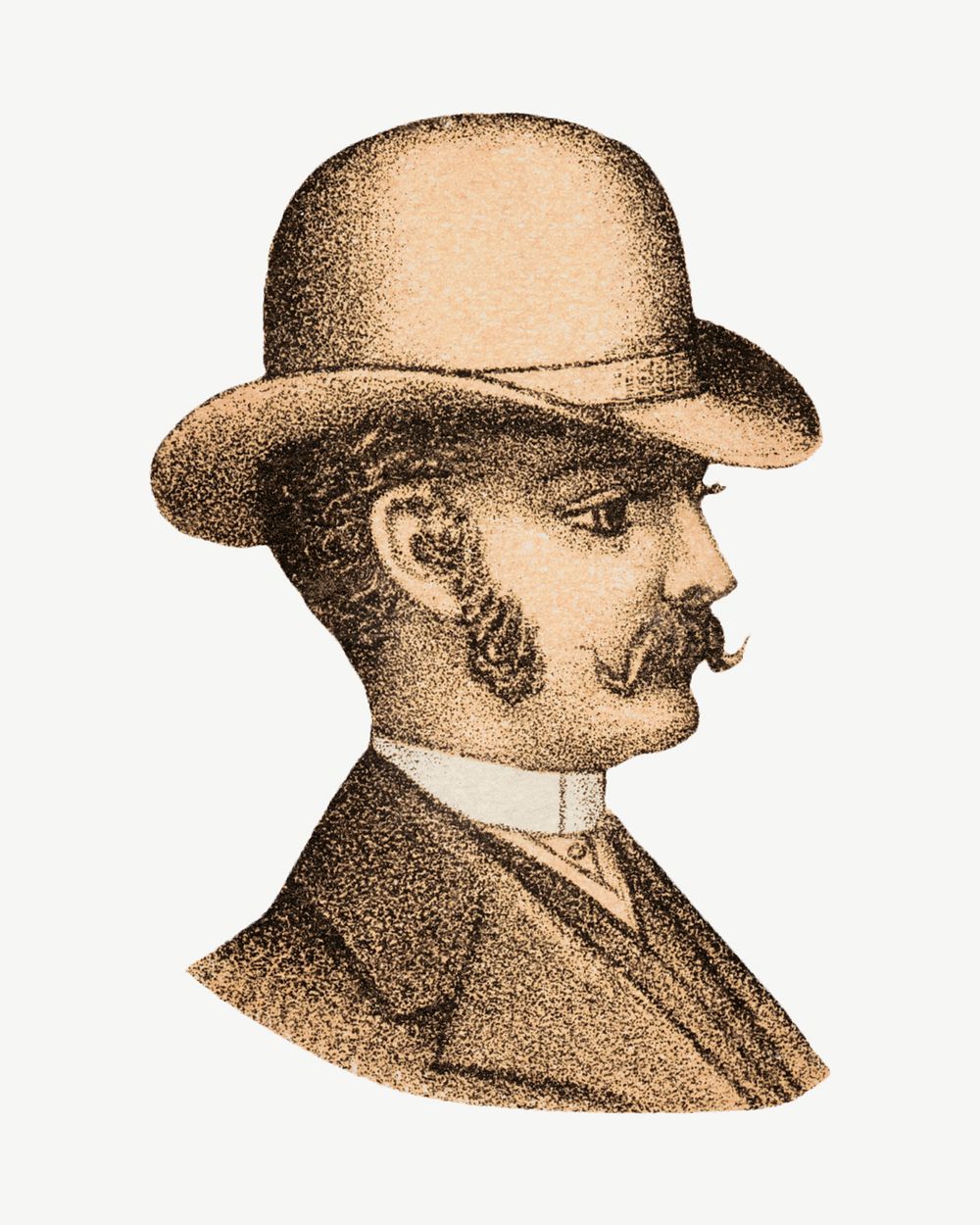 Man wearing top hat, vintage fashion illustration psd. Remixed by rawpixel.