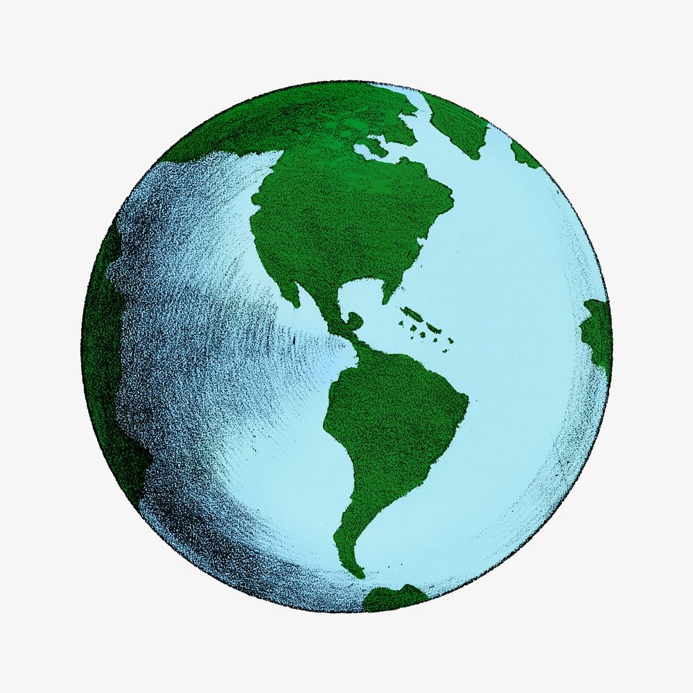 Vintage globe illustration. Remixed by rawpixel.