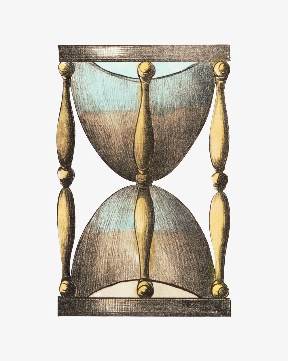 Hourglass, vintage object illustration. Remixed by rawpixel.