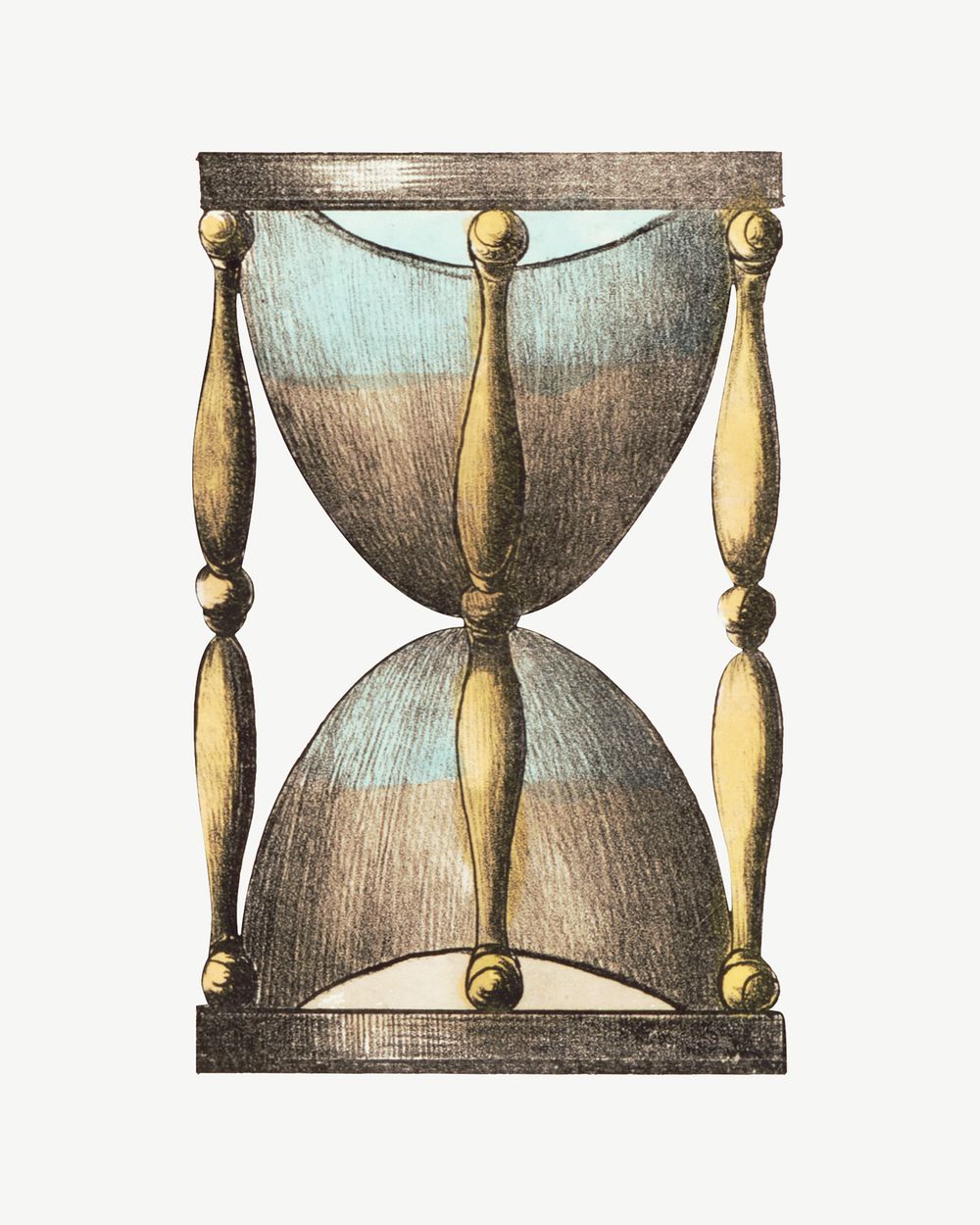 Hourglass, vintage object illustration psd. Remixed by rawpixel.
