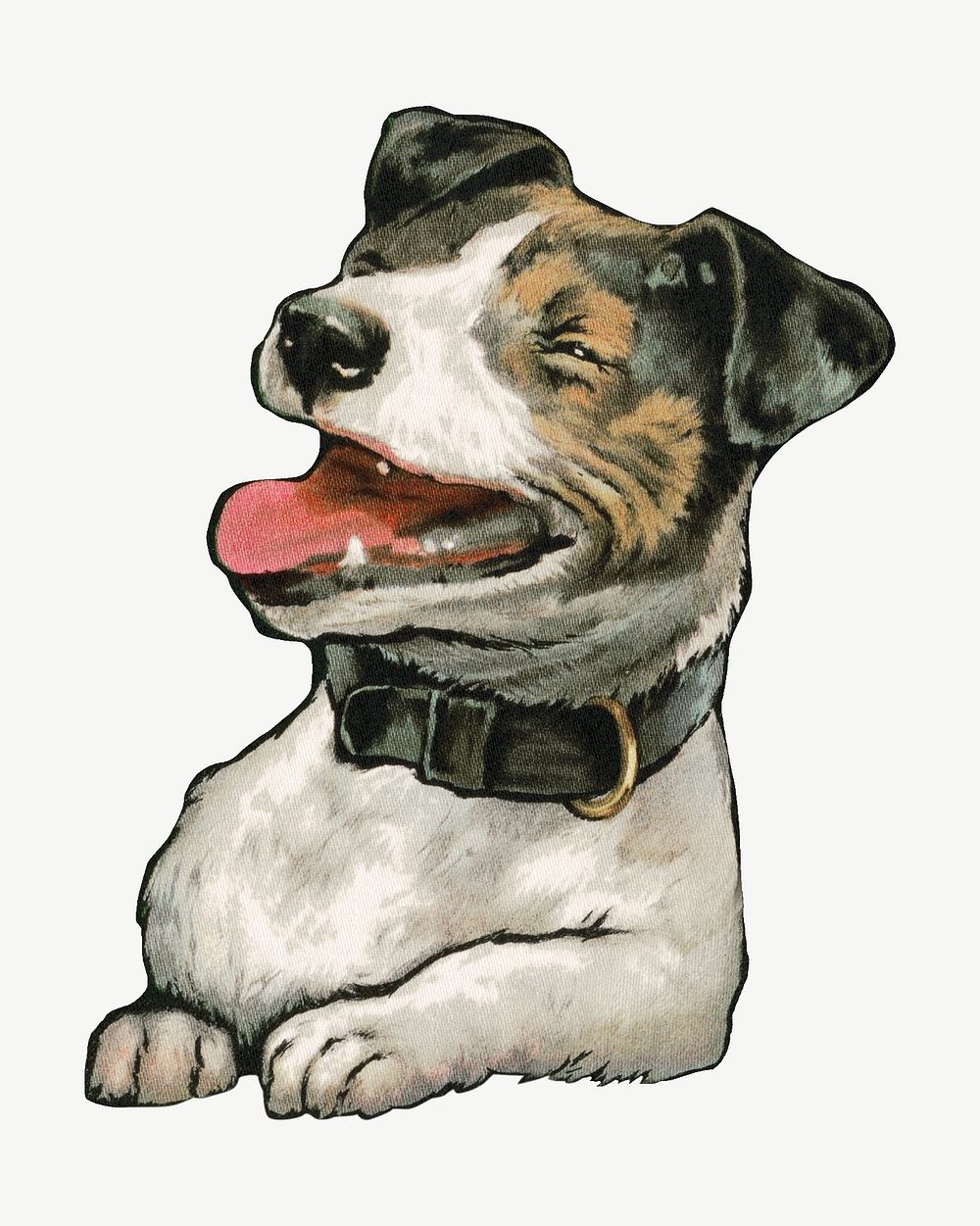 Vintage happy dog psd. Remixed by rawpixel. 