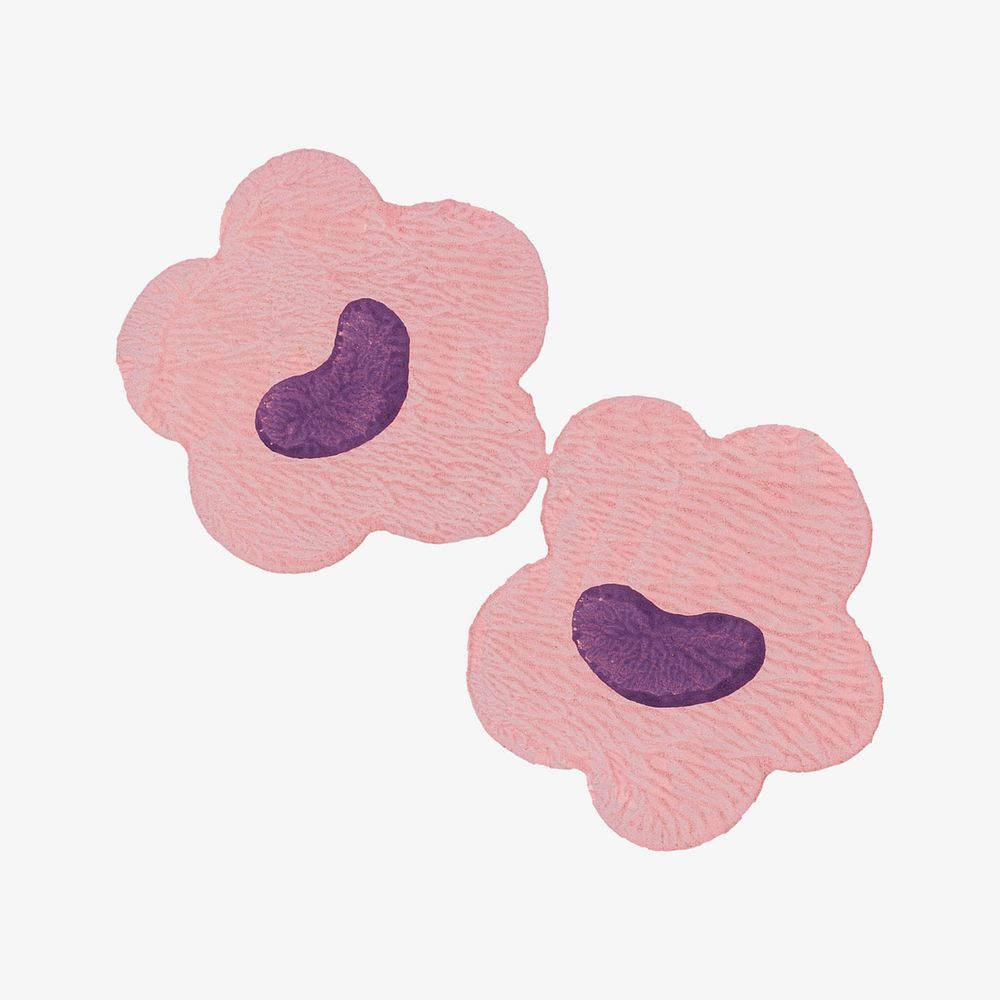 Pink flower illustration. Remixed by rawpixel. 