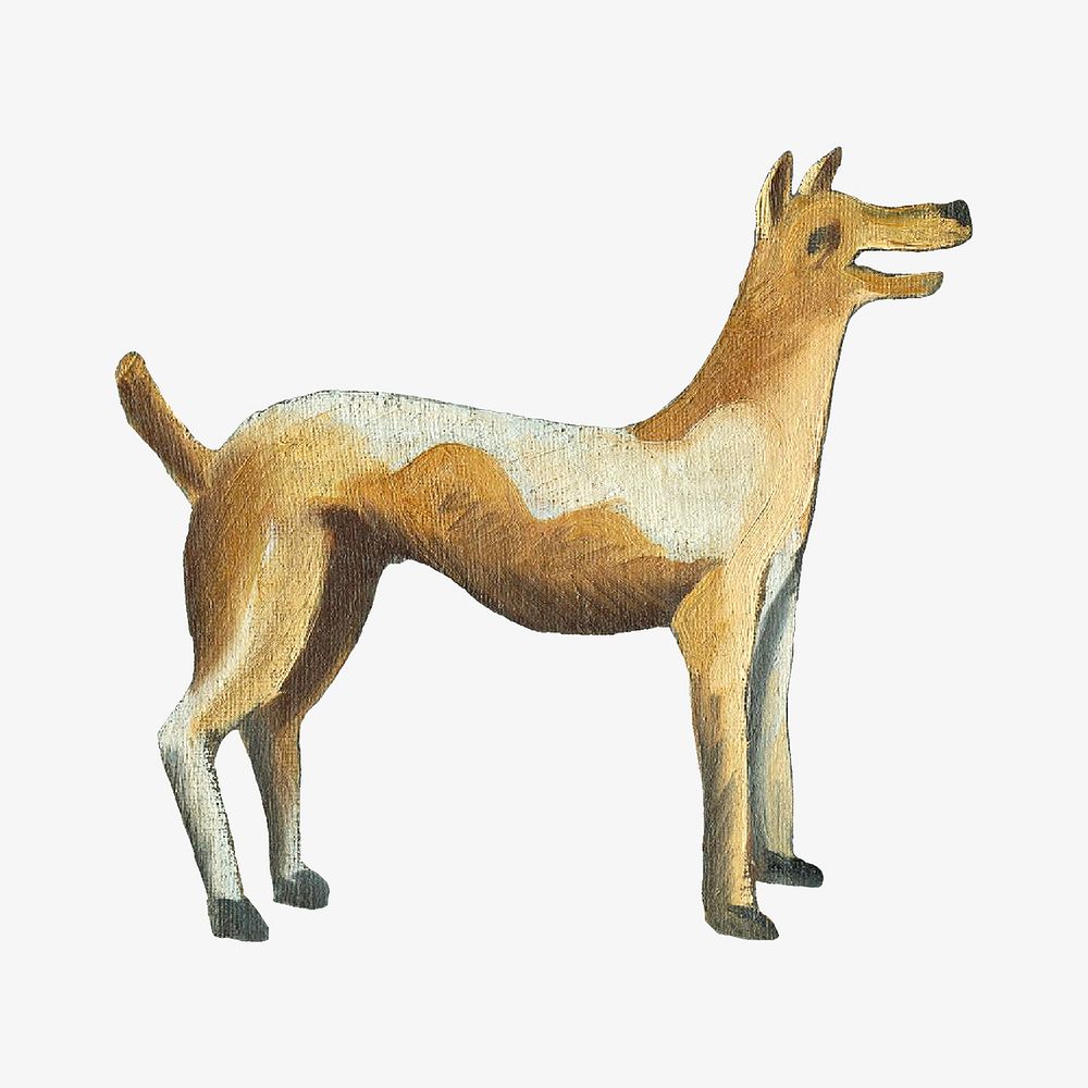 Brown dog, vintage animal illustration by Gejza Schiller. Remixed by rawpixel.