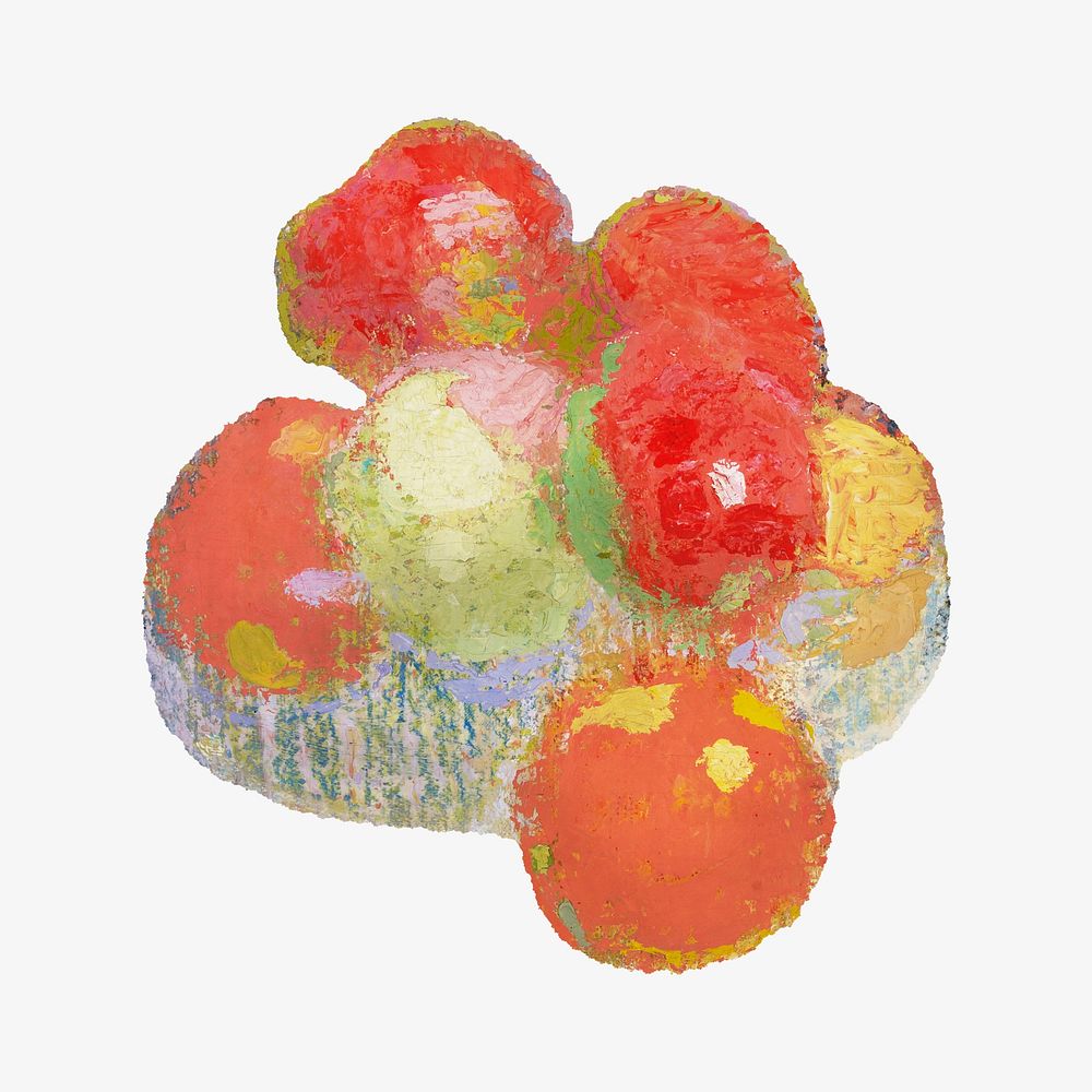 Vintage red Apples, still life by Helene Schjerfbeck. Remixed by rawpixel.