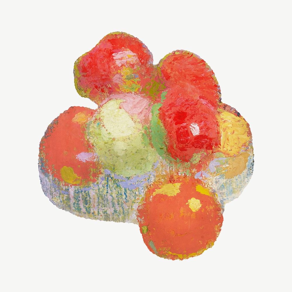 Vintage red Apples, still life psd by Helene Schjerfbeck. Remixed by rawpixel.