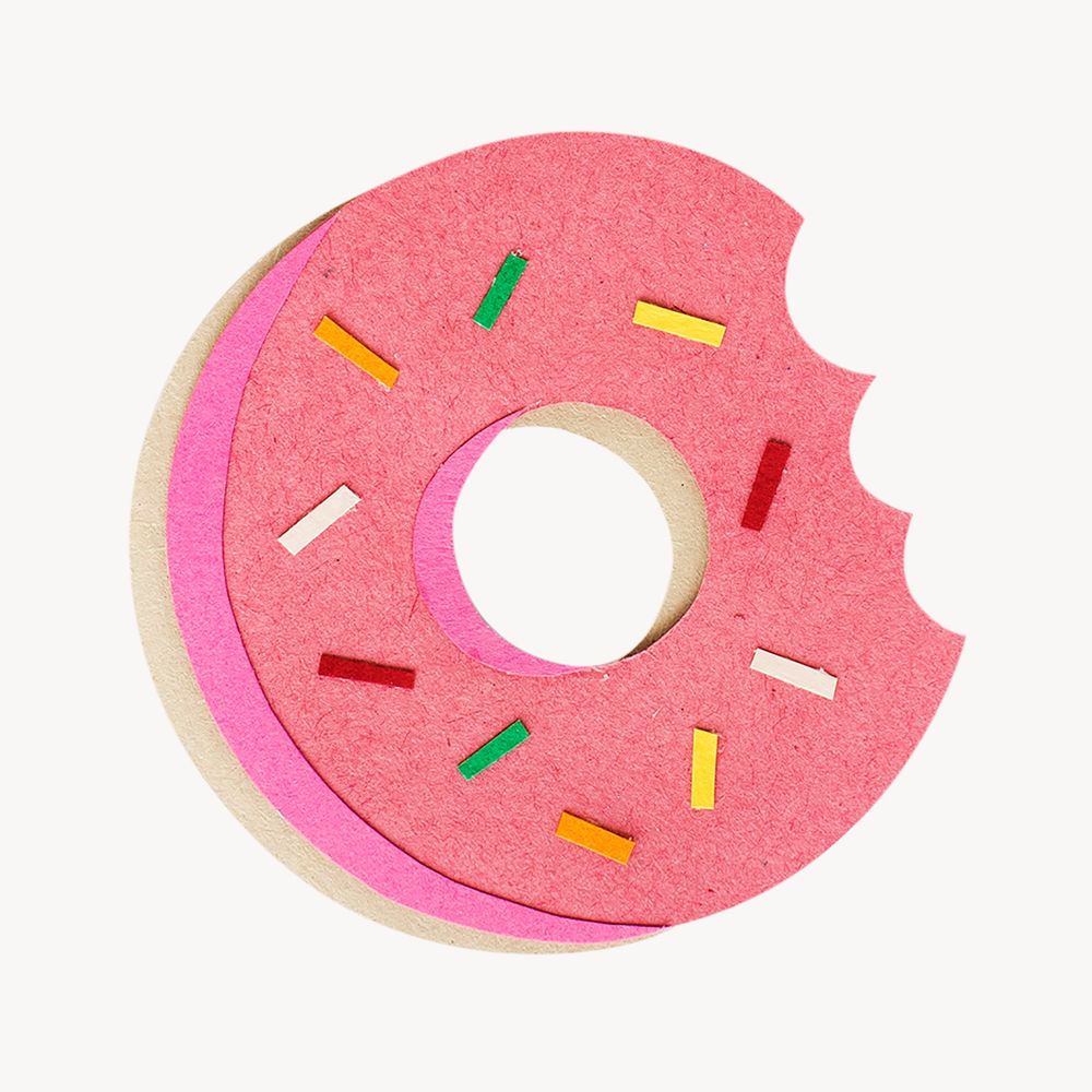 Paper donut image on white