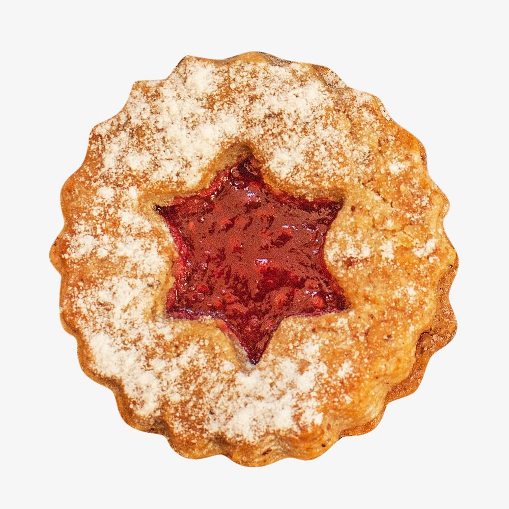 Christmas jam cookies, isolated design