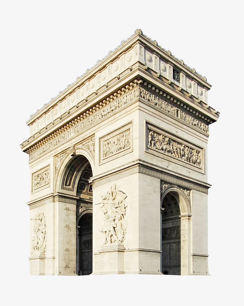 French landmark architecture, isolated image