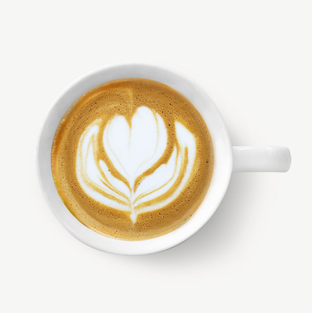 Latte coffee design element psd
