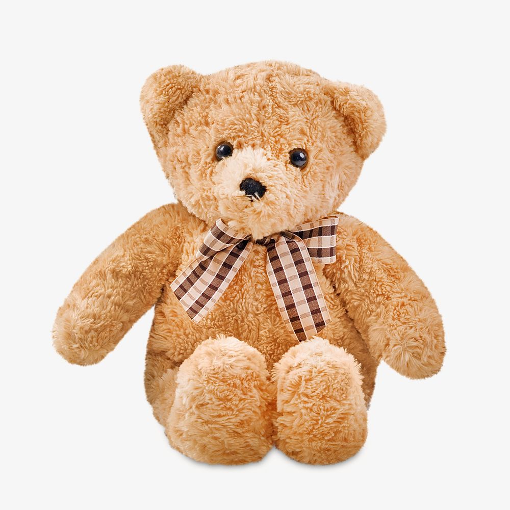 Bear doll, isolated object on white