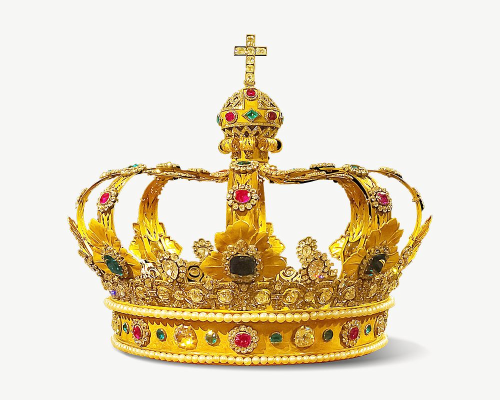 Golden crown isolated graphic psd