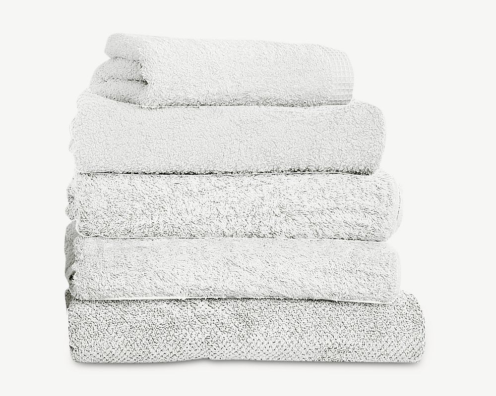 Towel stack isolated object psd